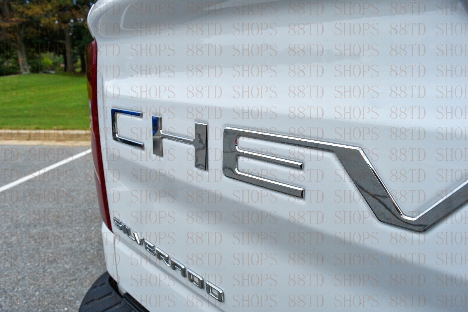 Chrome Raised Tailgate Letters For 2019 2022 Chevrolet Silverado 2500 3500