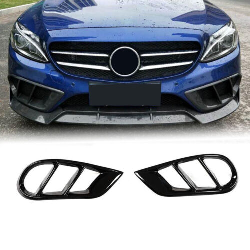 Front Bumper Grill Air Fog Lamp Vent Trim Cover for Mercedes Benz W205 ...