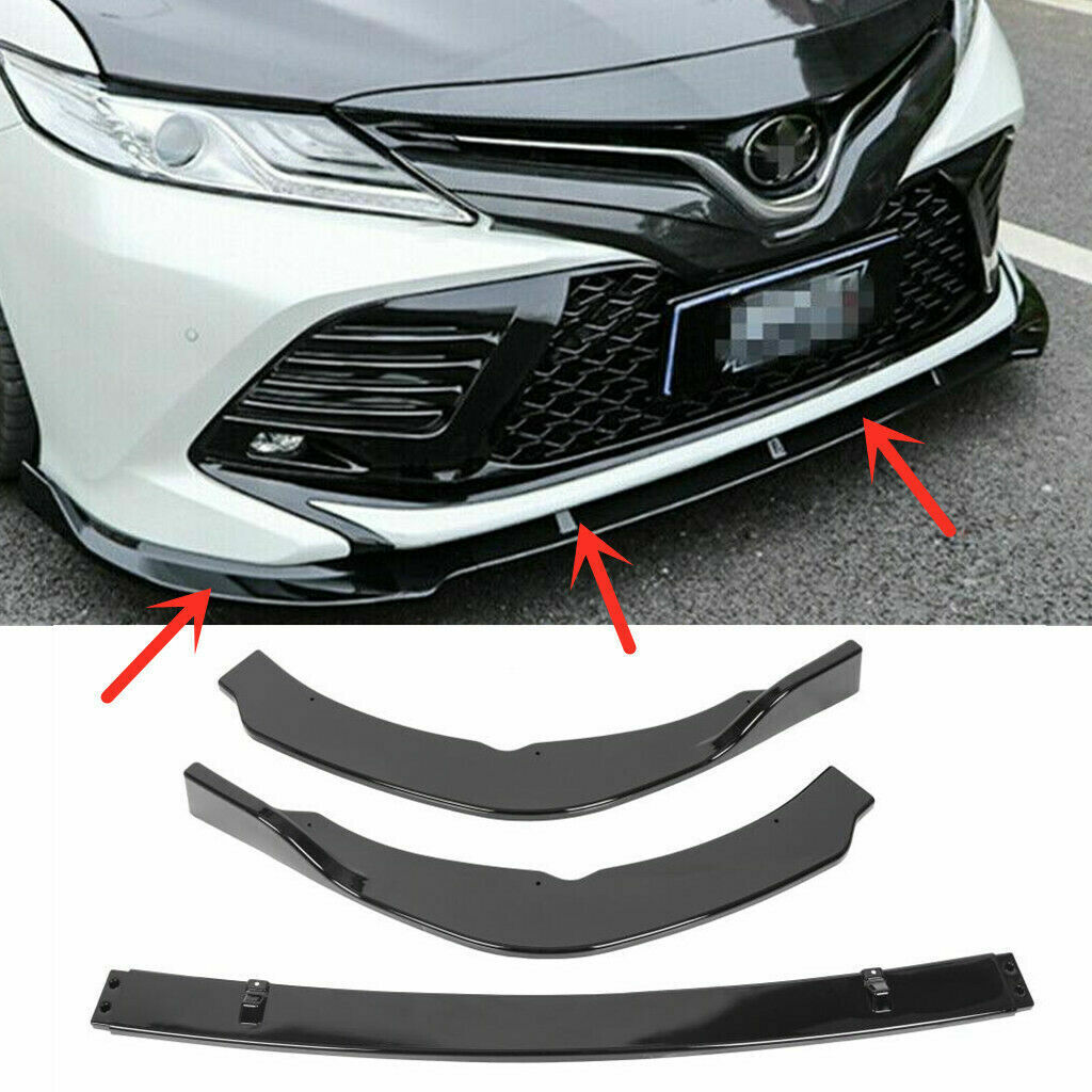 Front Bumper Lip Body Kit Splitter For Toyota Camry 20182020 SE XSE Gloss Black