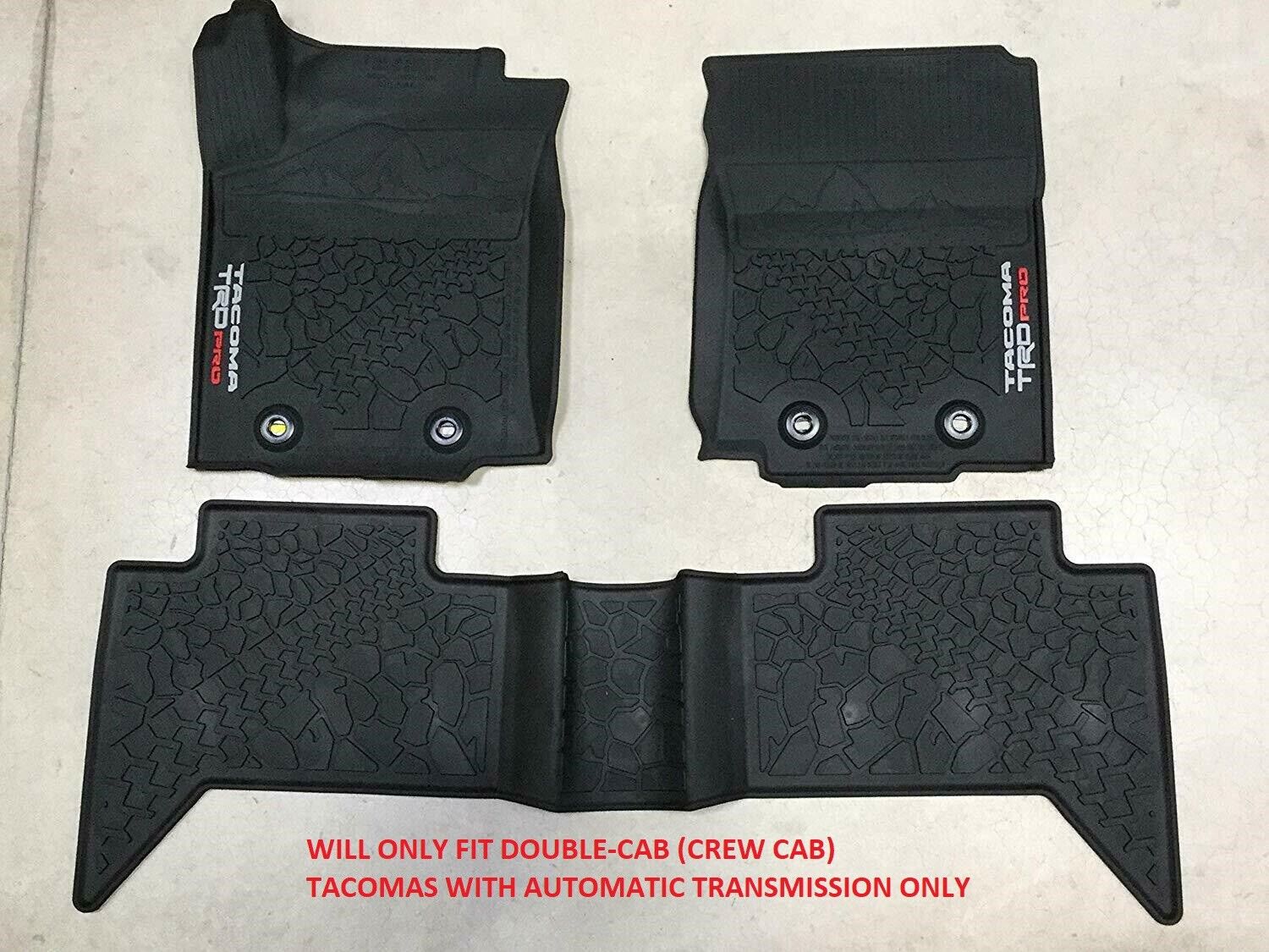 2016-2022 TOYOTA TACOMA TRD PRO ALL WEATHER/RUBBER FLOOR MAT AUTO