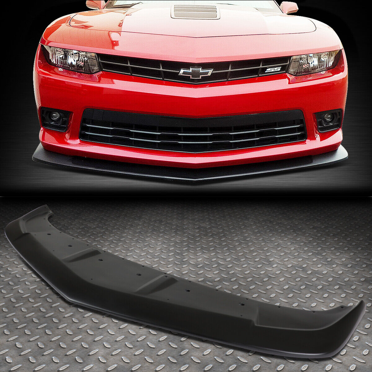 FOR 2014-2015 CHEVY CAMARO A-STYLE ABS FRONT BUMPER LIP SPOILER WING