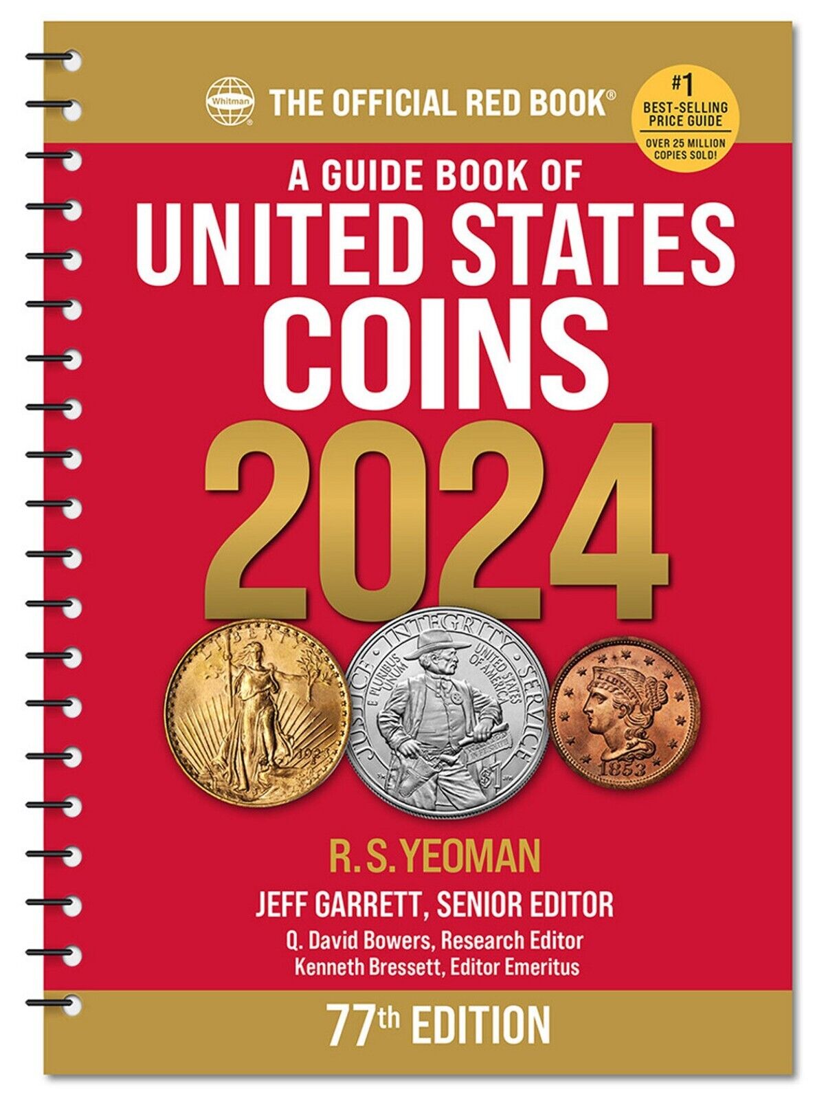 Red Book Guide of United States Coins 2024 Spiral Reference Catalog Whitman
