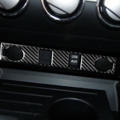 For Toyota Tundra Carbon Fiber Interior Cigarette Lighter Panel Cover Trim