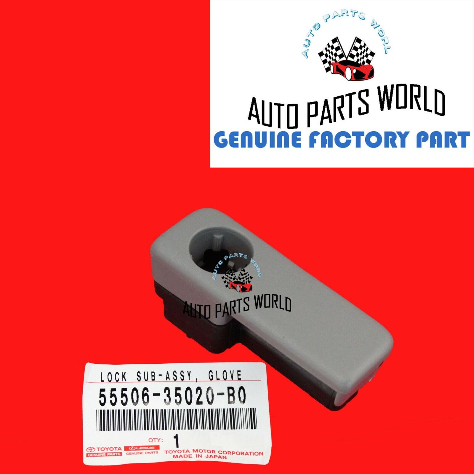 Genuine Toyota 55506-35020-B0 Glove Box Lock Sub-Assembly 