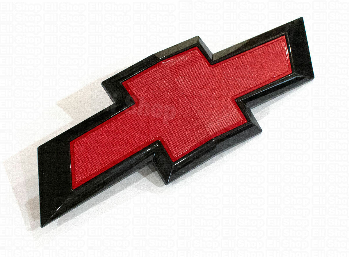 2015 2020 Chevrolet Front Red Black Bowtie Emblems Fit Tahoe Suburban Oem